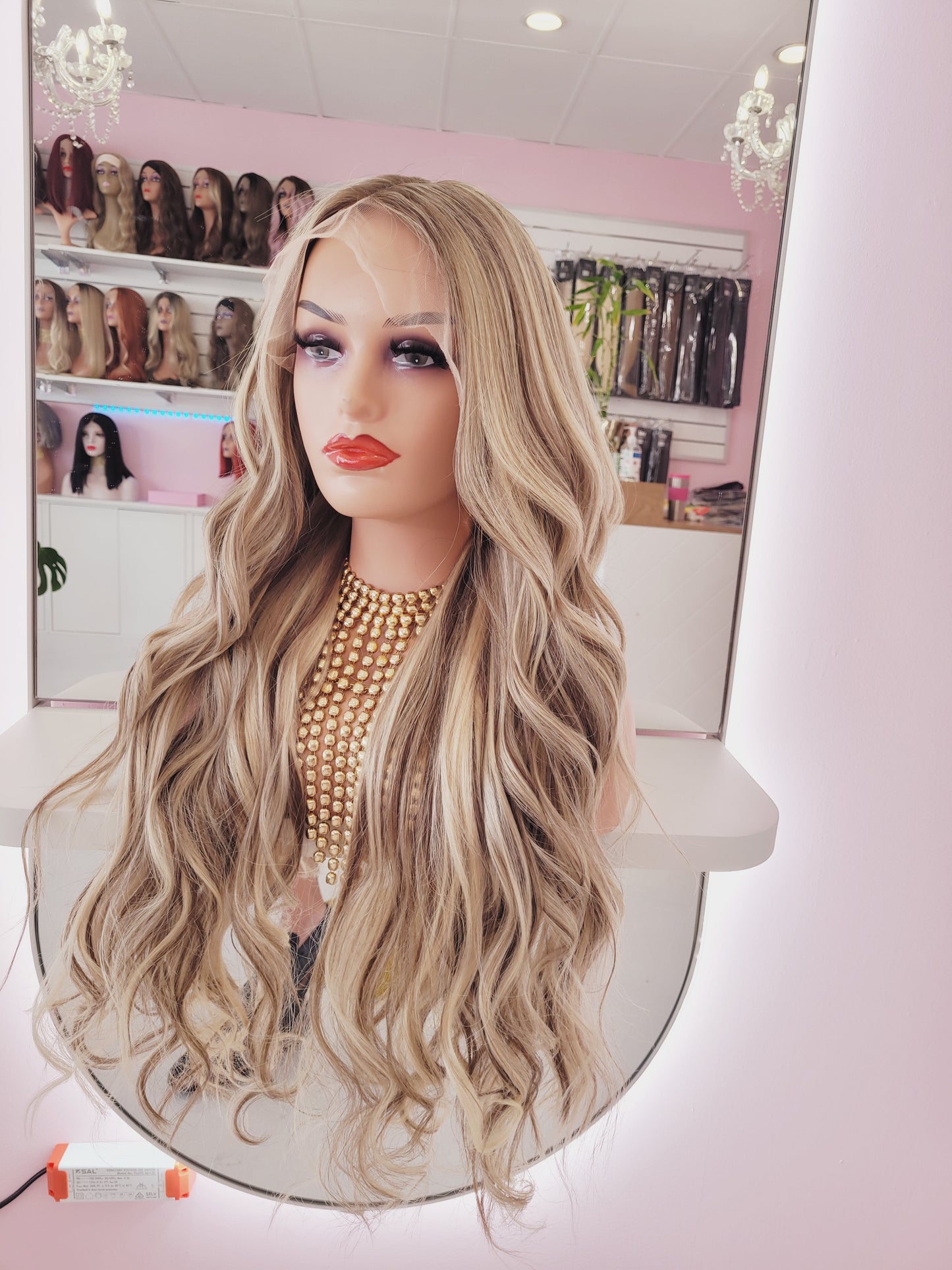 DIOR, Exquisite touch and Style ,Custom Dyed Blonde with Highlights Lace Front Wig