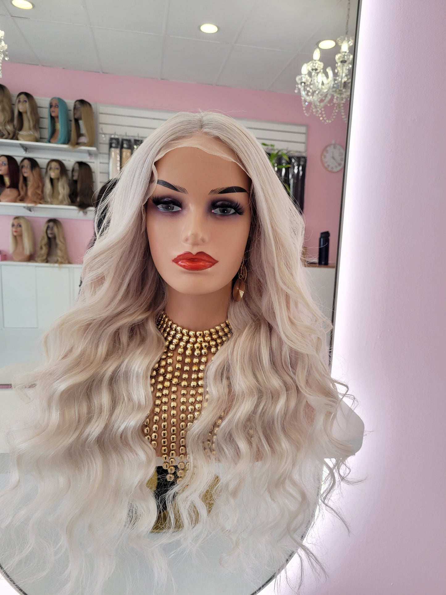 PARIS Platinum Blonde Lace Front Wig, Style and Sophistication