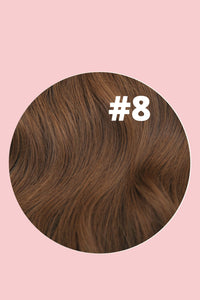 #8 CHESTNUT  BROWN  20' CLIP-IN EXTENSIONS